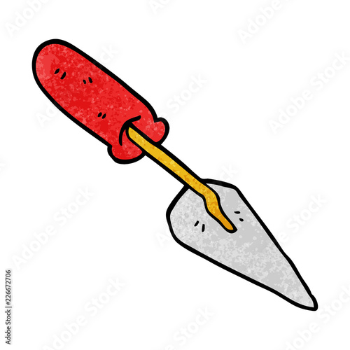 cartoon doodle trowel