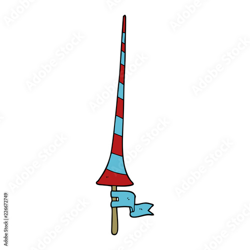 cartoon doodle medieval lance