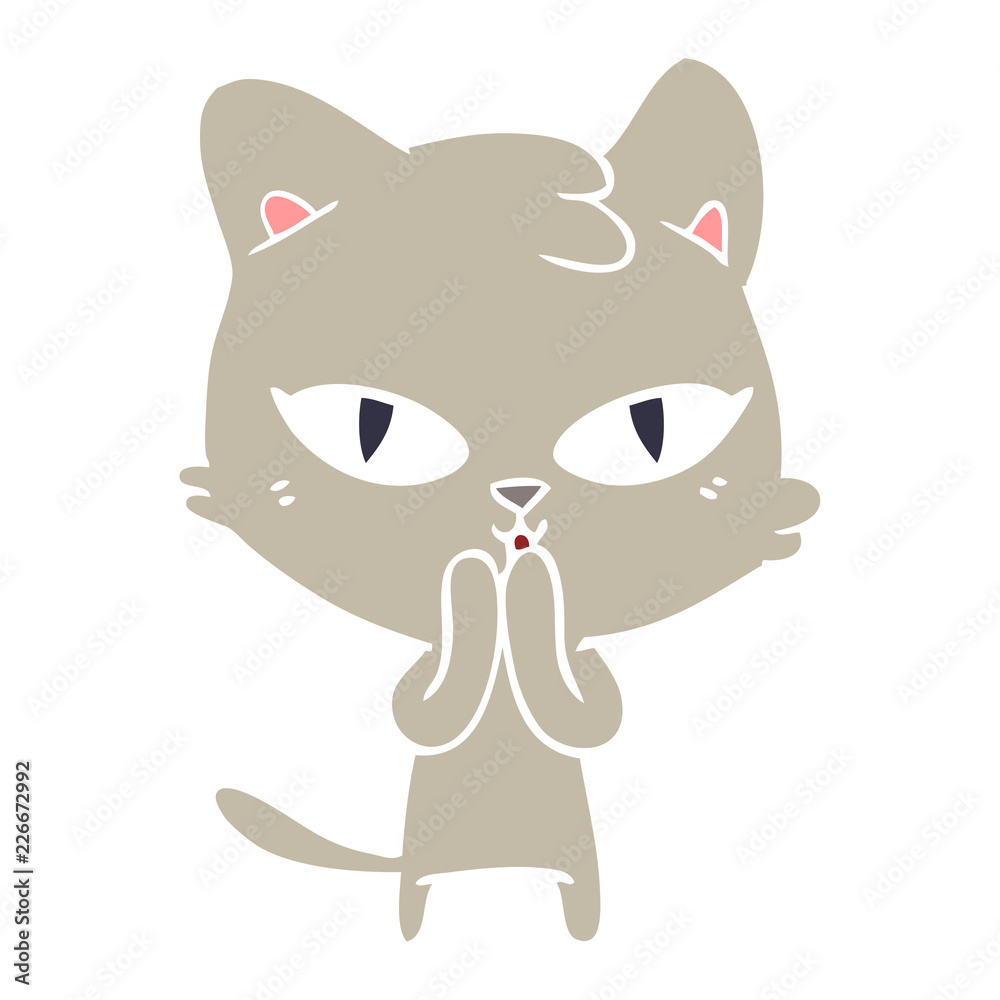 flat color style cartoon cat flat color style cartoon cat