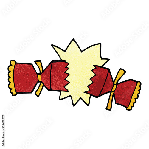 cartoon doodle cracking cracker