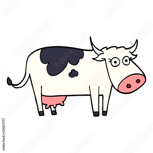 cartoon doodle farm cow