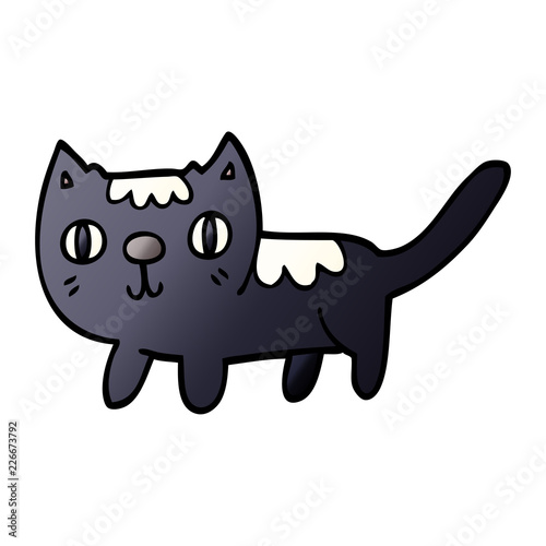 cartoon doodle little cat