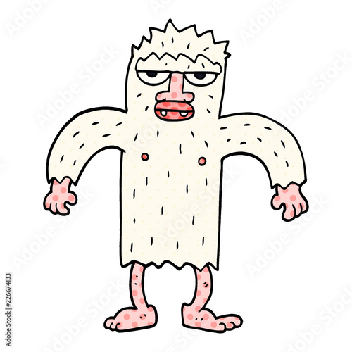 cartoon doodle yeti monster