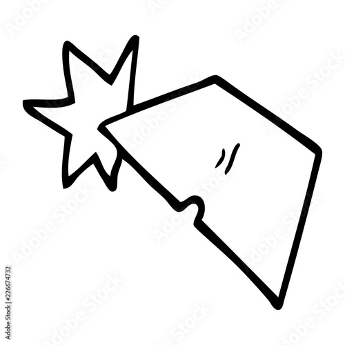 line drawing cartoon shiny razorblades
