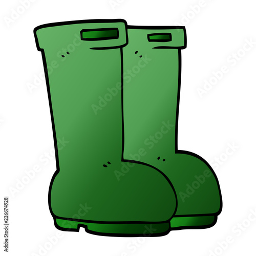 cartoon doodle wellingtons