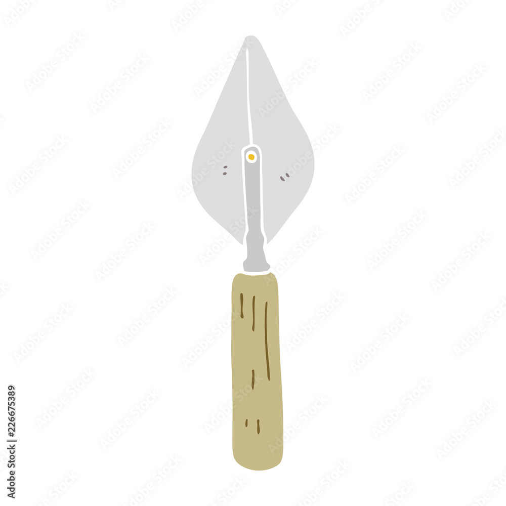 flat color style cartoon trowel flat color style cartoon trowel