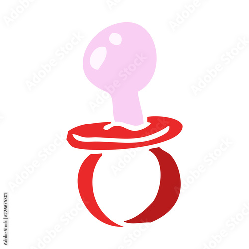 cartoon doodle baby pacifier
