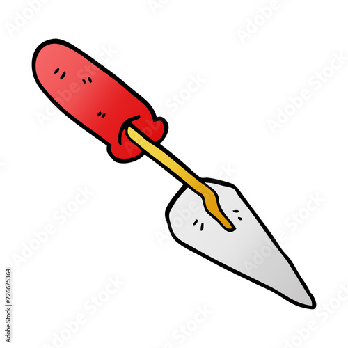 cartoon doodle trowel