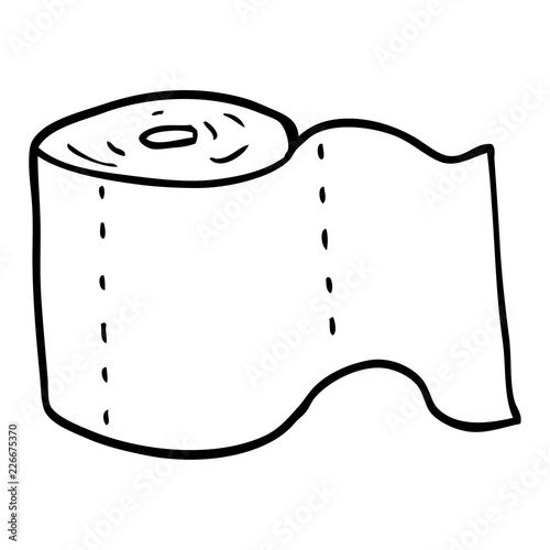 line drawing cartoon toilet roll
