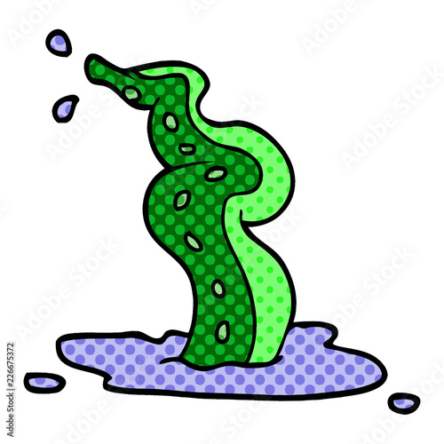 cartoon doodle spooky tentacle