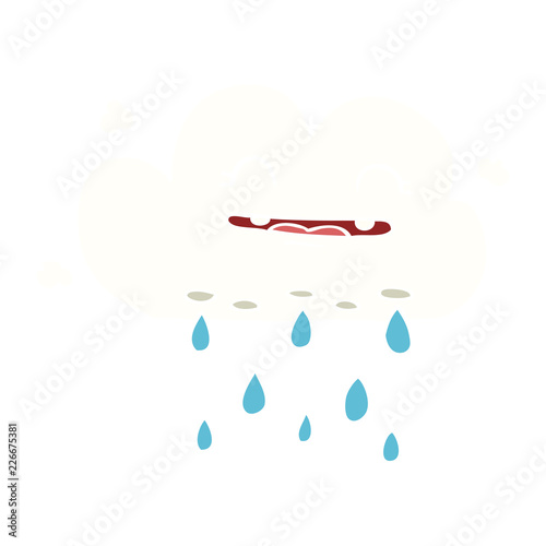 cartoon doodle rain cloud