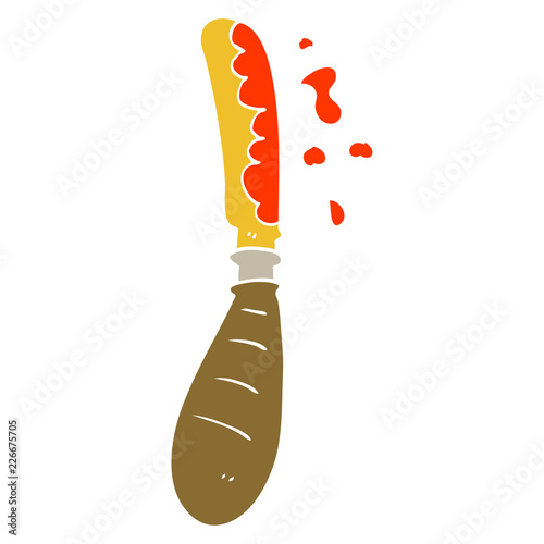 cartoon doodle jam spreading knife