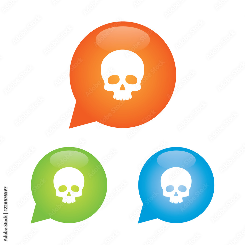 Fototapeta premium Skull Marker Icon