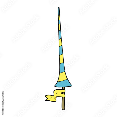 cartoon doodle medieval lance
