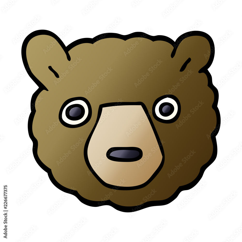 Obraz premium cartoon doodle bear face