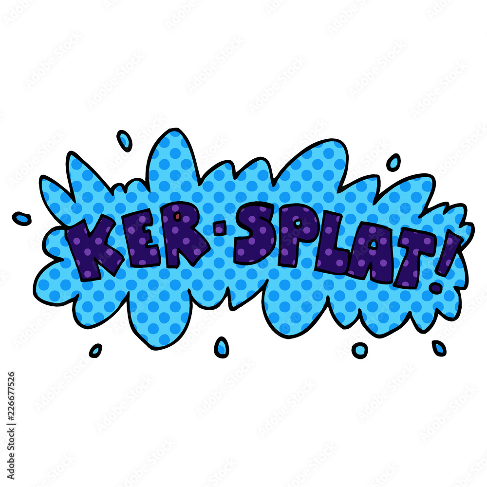 Fototapeta premium cartoon doodle wording ker-splat