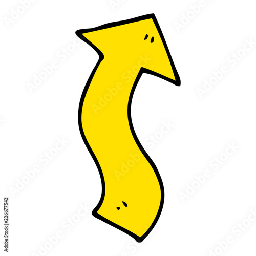 cartoon doodle directing arrow