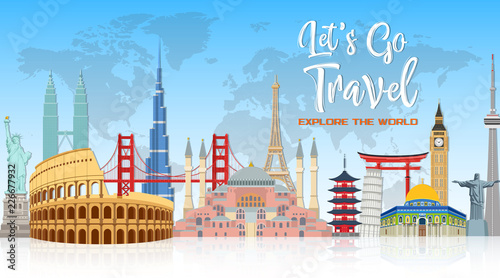 Explore the world with famous architectural landmarks