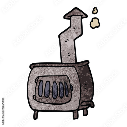 cartoon doodle old wood burner