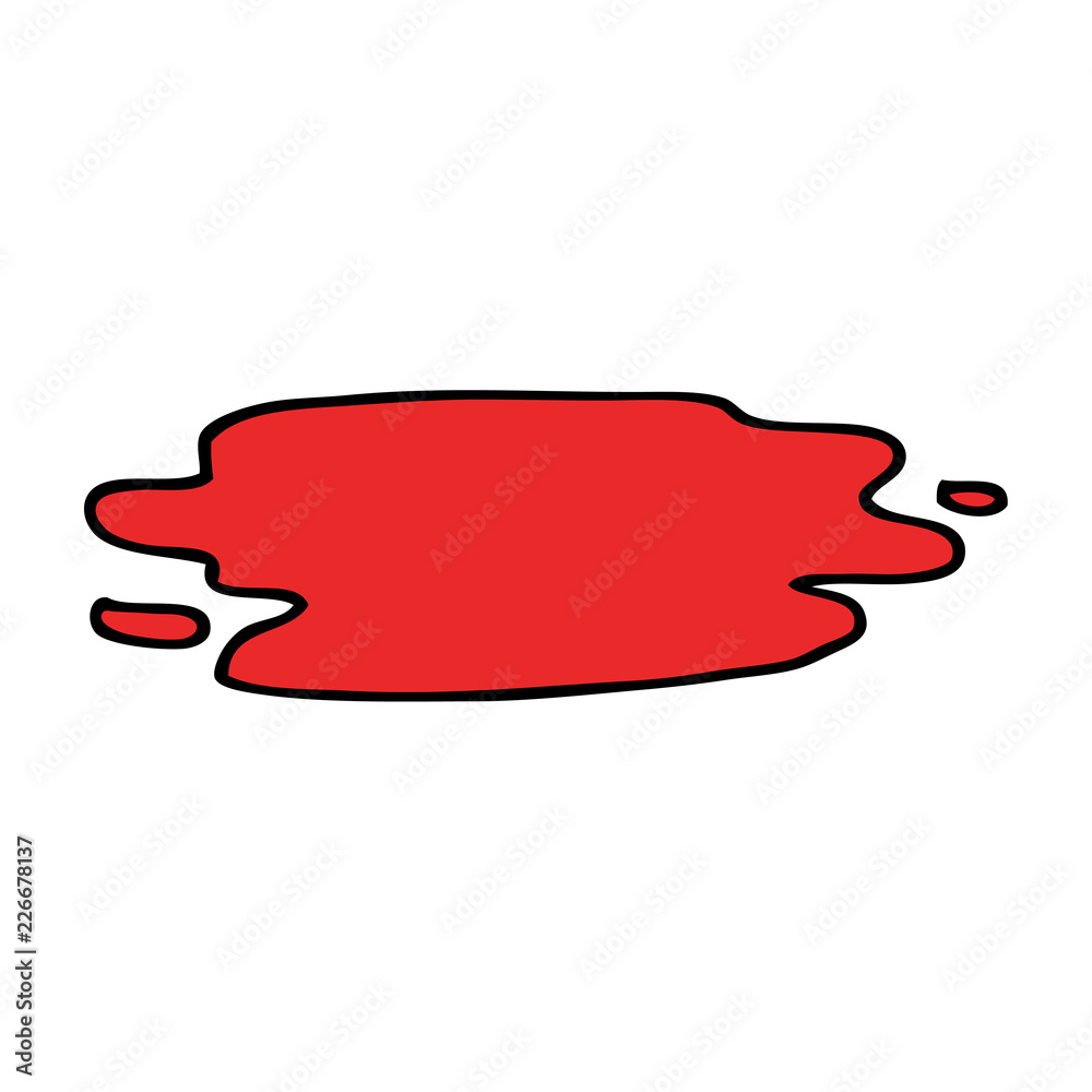cartoon doodle pool of blood cartoon doodle pool of blood