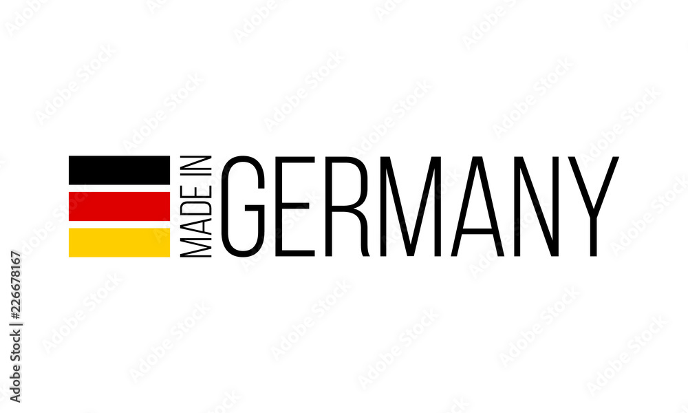 made in germany, vector illustration on white background