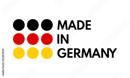 made in germany, circles vector logo on white background