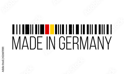 barcode made in germany, vector illustration on white background