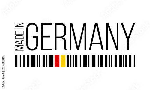 barcode made in germany, vector illustration on white background