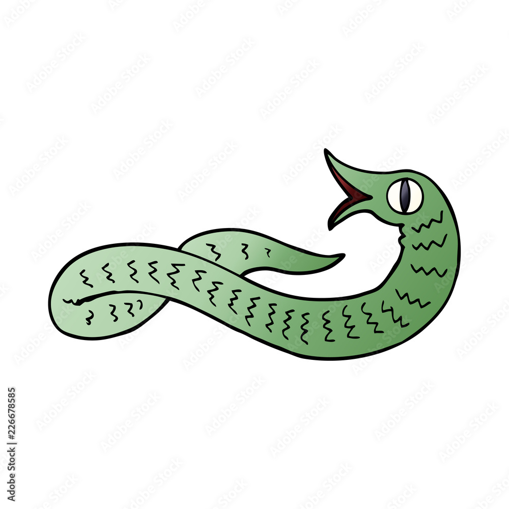 Naklejka premium cartoon doodle medieval snake