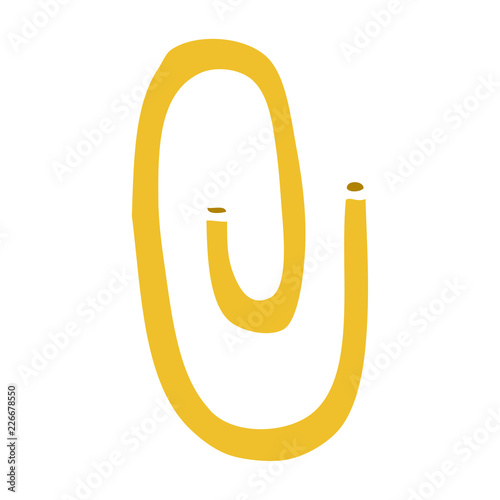 cartoon doodle paper clip