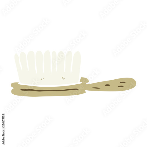 flat color style cartoon hairbrush