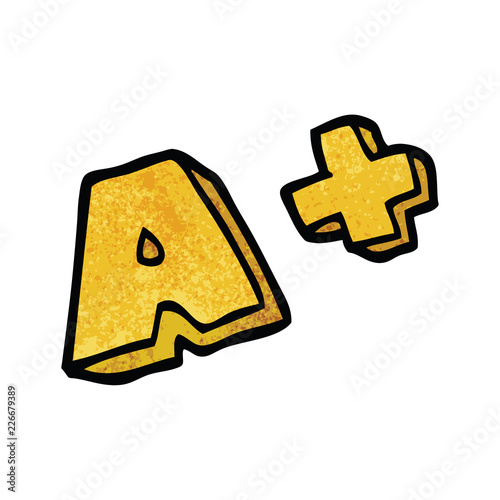 cartoon doodle letter grades