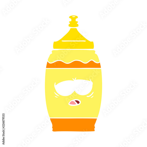 flat color style cartoon sports drink