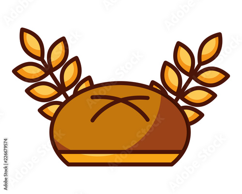 bread bun wheat leaves food bakery