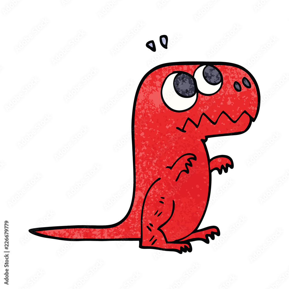 Fototapeta premium cartoon doodle roaring t rex