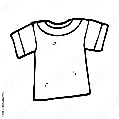 line drawing cartoon tee shirt