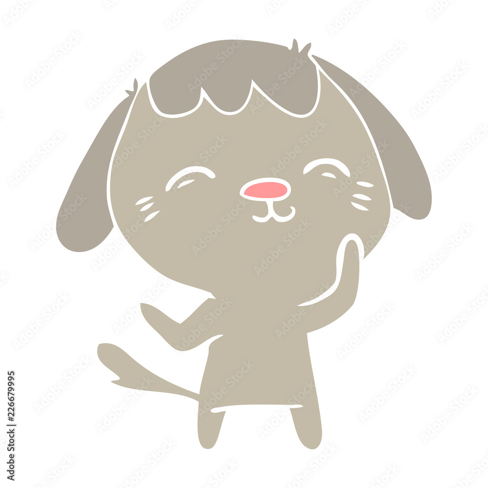 happy flat color style cartoon dog happy flat color style cartoon dog