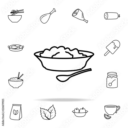 puree plates icon. Food icons universal set for web and mobile
