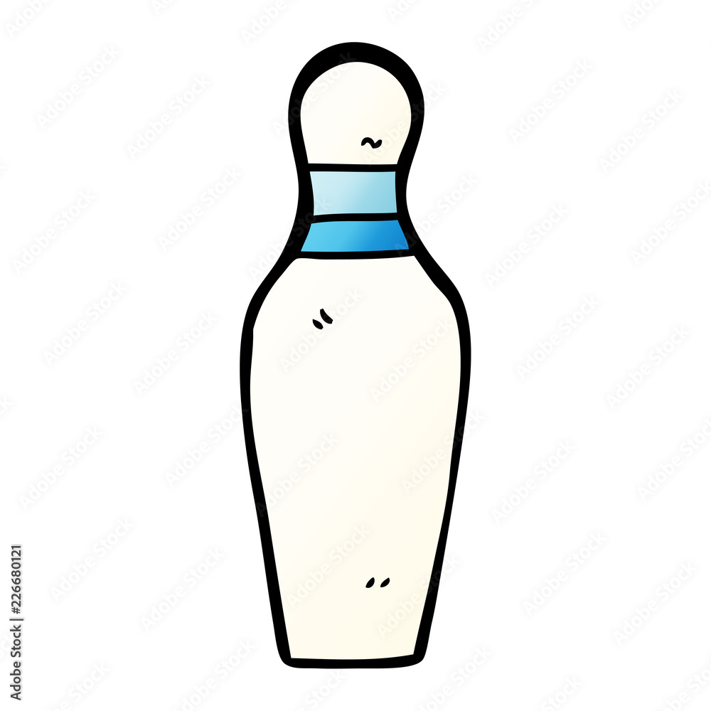 cartoon doodle bowling pin cartoon doodle bowling pin