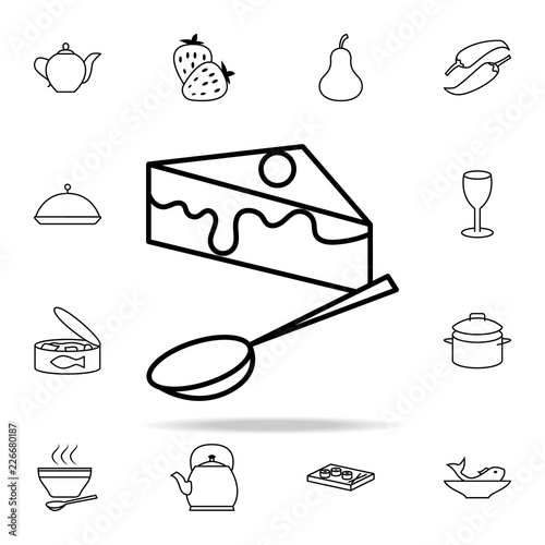 chease cake icon. Food icons universal set for web and mobile