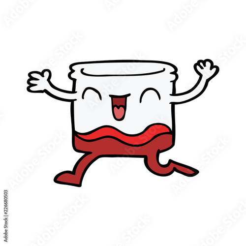 cartoon doodle happy tumbler