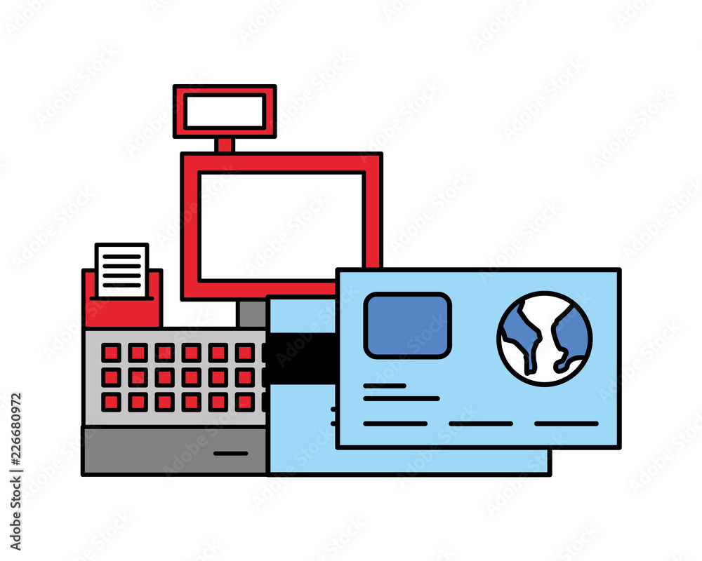 cash register bank cards supermarket cash register bank cards supermarket
