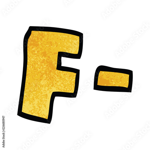 cartoon doodle letter grades