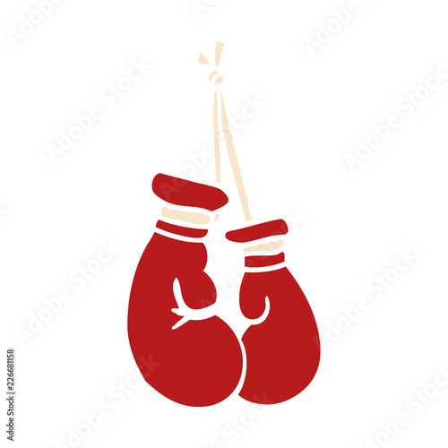 cartoon doodle boxing gloves