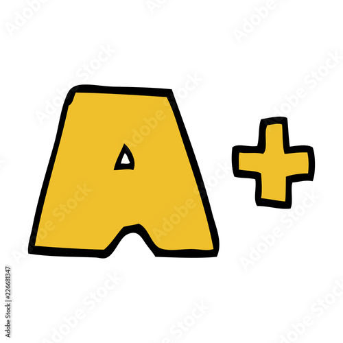 cartoon doodle letter grades