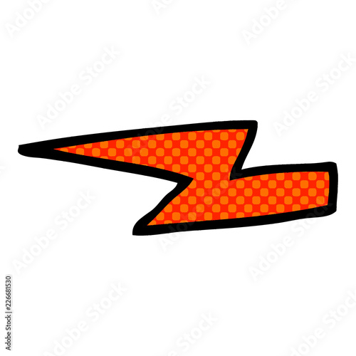 cartoon doodle  lightening bolts