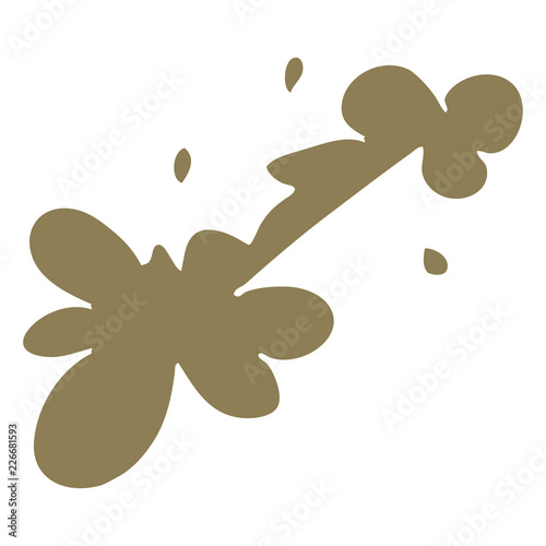 cartoon doodle mud splat