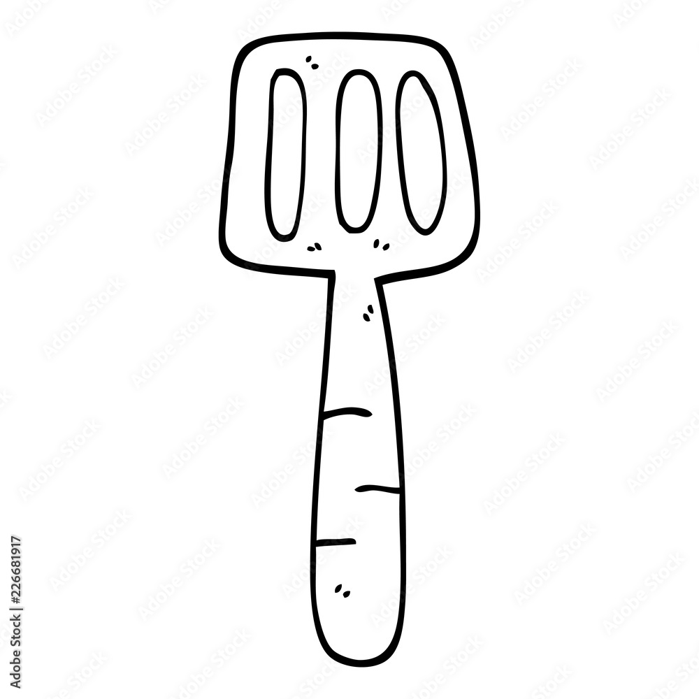 line drawing cartoon food spatula line drawing cartoon food spatula