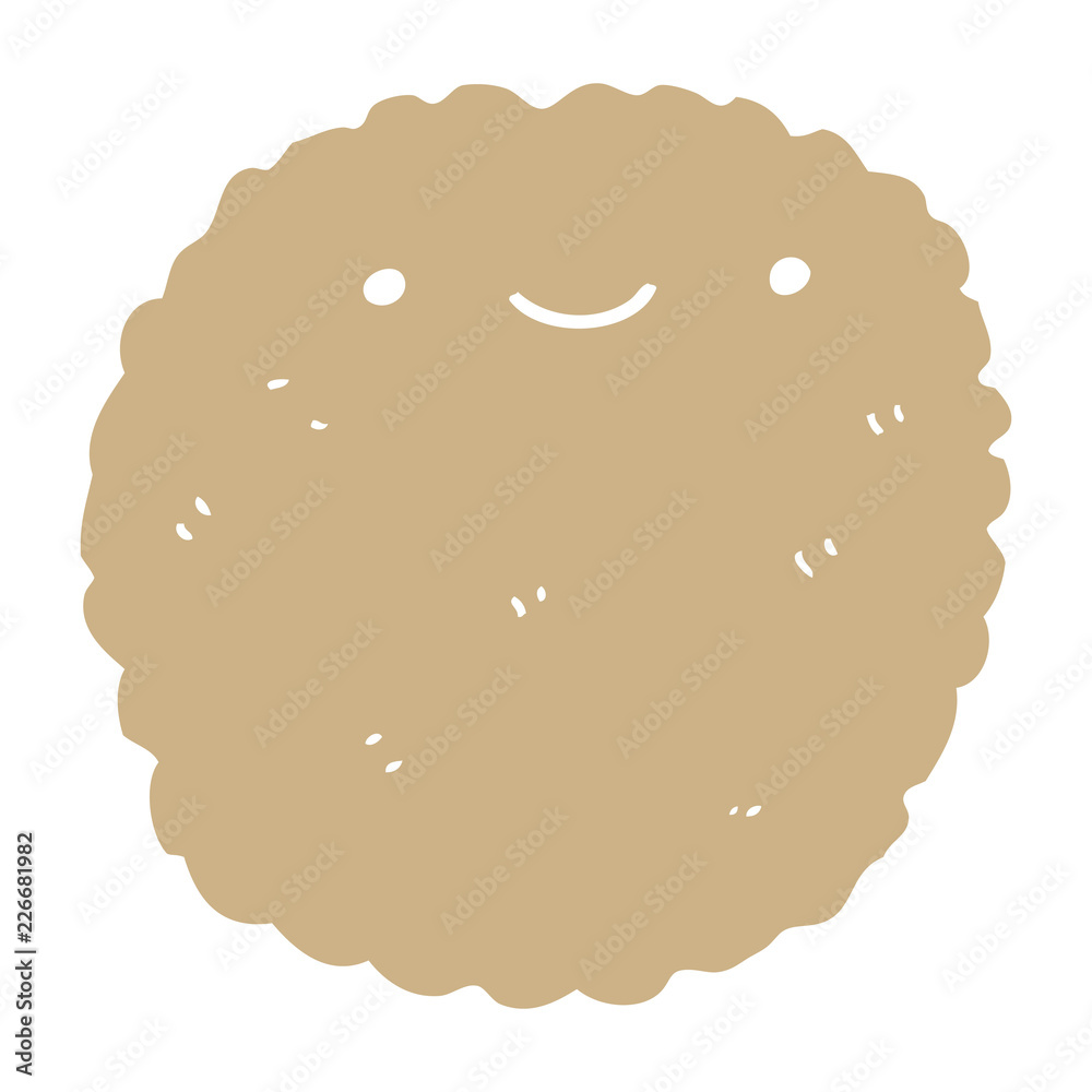 flat color style cartoon biscuit flat color style cartoon biscuit