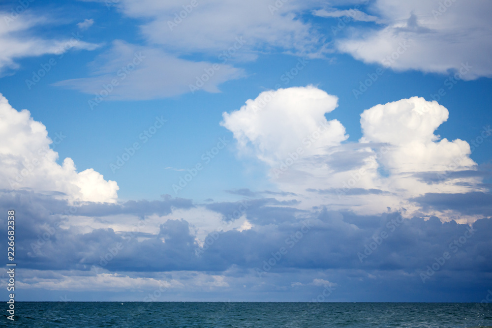 sky with clouds over the sea